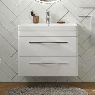 Тумба под раковину подвесная Velvex Jill tp.JIL.9595.80.2Y белый матовый, 80 см